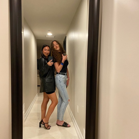 zara faux leather blazer size small - Picture 5 of 5